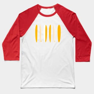 Longboard Row Yellow Baseball T-Shirt